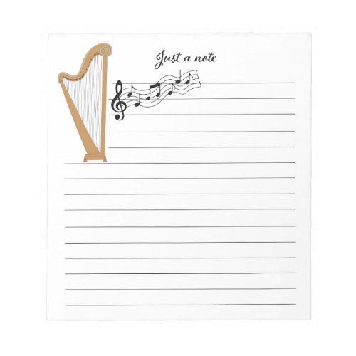 Golden Harp Note Pad