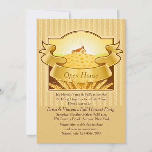 Golden Harvest Invitation