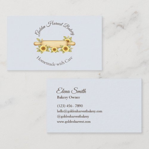 Golden Harvest Rustic Farmhouse Bakery Business Card