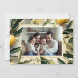 Golden Harvest Sukkot Greeting Card