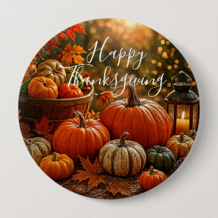 Golden Harvest Thanksgiving Button