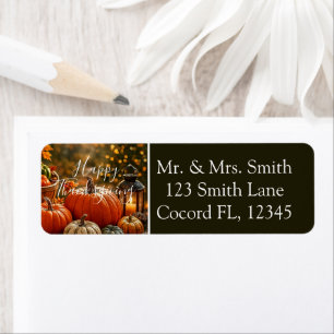 Golden Harvest Thanksgiving Label