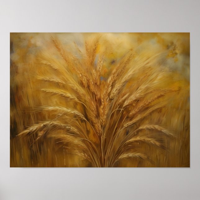 Golden Harvest Wheat Field Poster (Front)