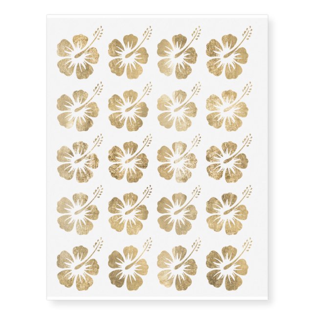 Golden Hawaii Destination Temporary Tattoos (Front)