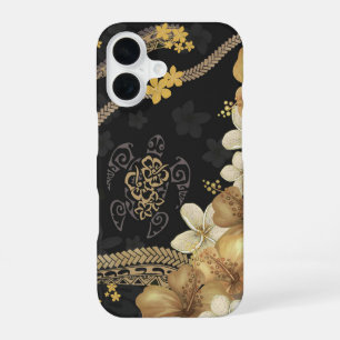 Golden Hawaiian Hibiscus & Tapa Fusion Phone Case