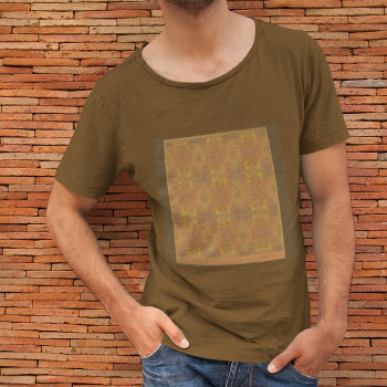 Golden Haze Abstract On Brown T Shirt by Gingezel at Zazzle