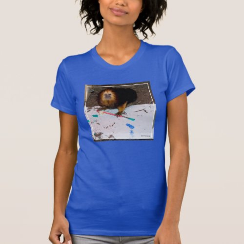 Golden_Headed Lion Tamarin Painting T_Shirt