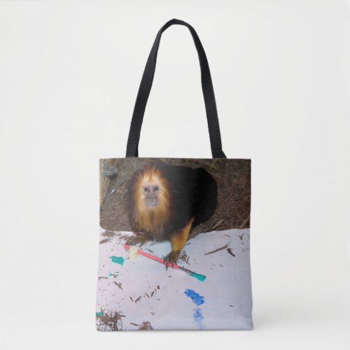 Golden_Headed Lion Tamarin Painting Tote Bag