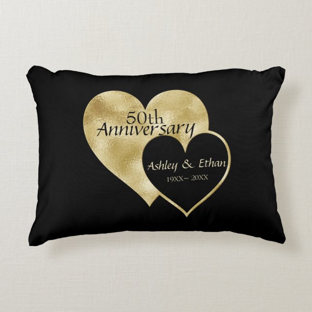 Golden Heart Accent Pillow (Front)