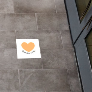 Golden Heart Add Custom Text Floor Decals