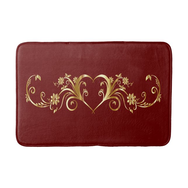 Golden heart bath mat (Front)