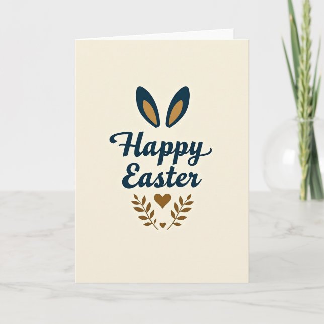 Golden Heart Easter Card (Front)