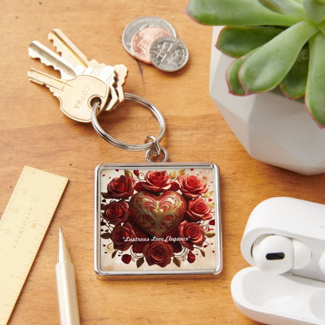 "Golden Heart Glow" Keychain (Desk)
