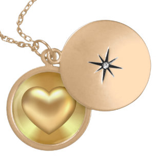 Golden Heart Happy Valentine's Day Design-66767 Gold Plated Necklace