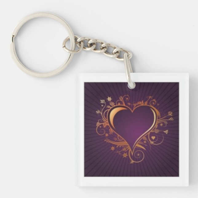 Golden Heart Keychain (Front)