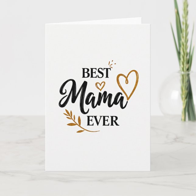 Golden Heart Mamas Day Card (Front)