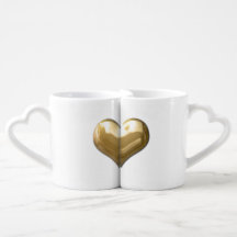 Golden Heart Nesting Mugs
