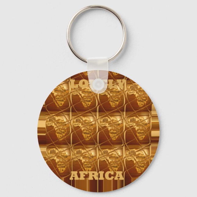 Golden Heart of Africa Keychain (Front)