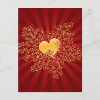 Golden Heart Postcard