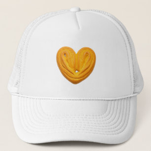 Golden Heart-Shaped Puff Pastry Bread Trucker Hat