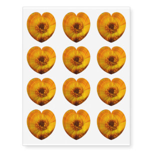 Golden Heart Temporary Tattoos