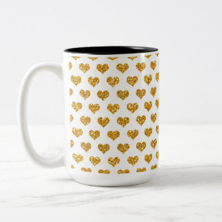 Golden Heart  Two-Tone Coffee Mug