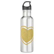Golden Heart Water Bottle