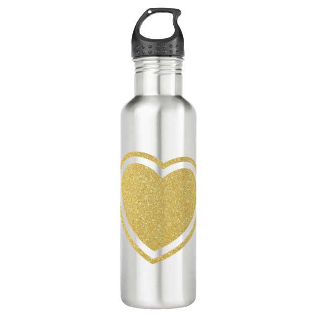 Golden Heart Water Bottle (Front)