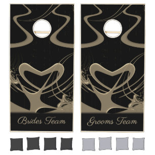 Golden Heart Wedding Game Bride / Groom Team