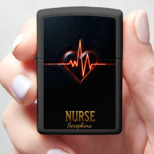 Golden Heartbeat Nurse Ekg Critical Gift Zippo Lighter