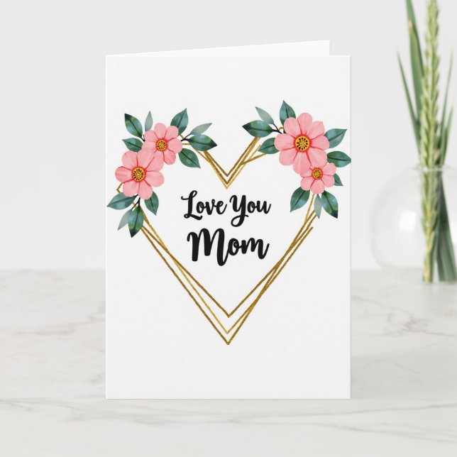 Golden Heartfelt Message Card (Front)