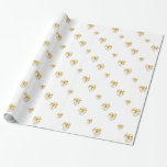 Golden Hearts and Bows Gift Wrap<br><div class="desc">Golden Hearts and Bows Gift Wrap.  Feel free to add your own words/picture/background color to this product via Zazzle's great customization tools!</div>