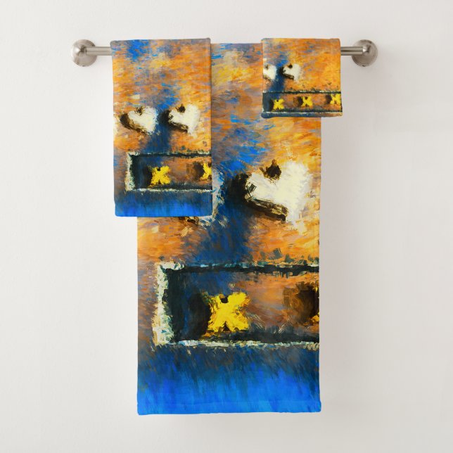 Golden Hearts And Many Kisses Bath Towel Set (Insitu)