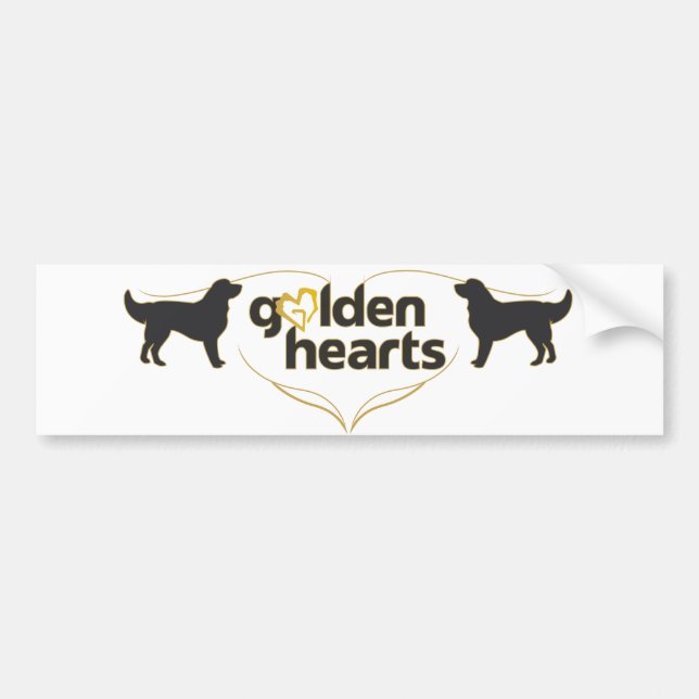 Golden Hearts Bumper Sticker (Front)