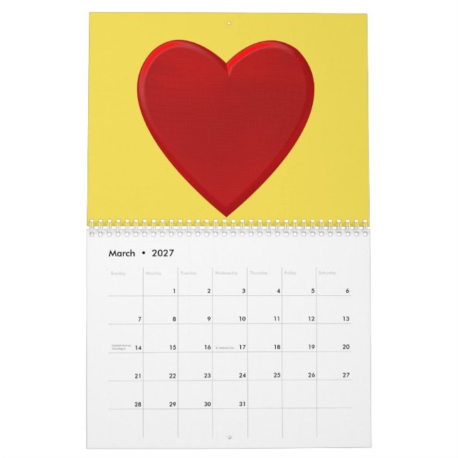 golden  hearts calendar (Mar 2027)