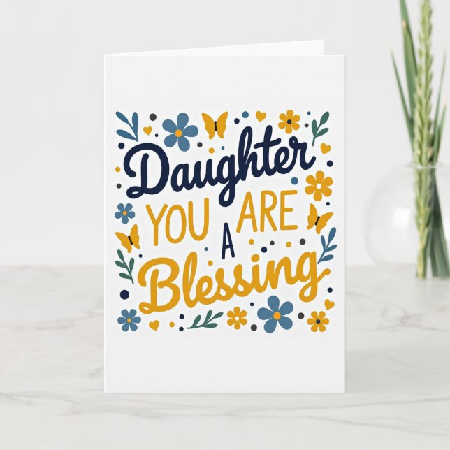 Golden Hearts Daughter Card (Front)