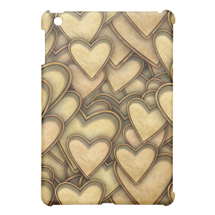 Golden Hearts Everywhere iPad Mini Cover