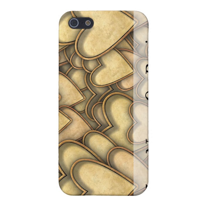 Golden Hearts Everywhere iPhone 5 Case