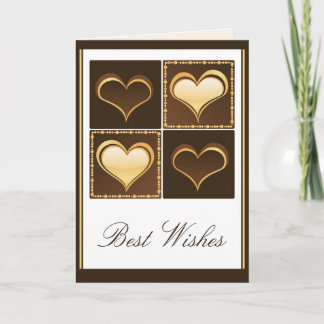 Golden Hearts Greeting Card