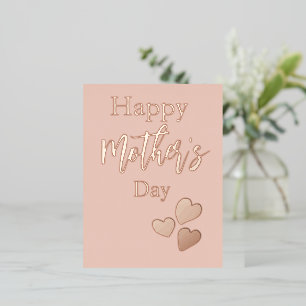 Golden Hearts Happy Mother’s Day Foil Holiday Postcard