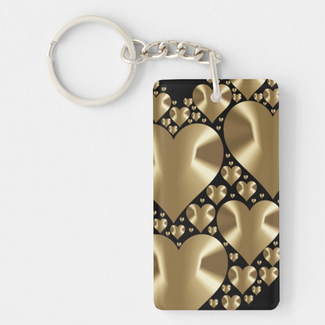 Golden hearts keychain (Front)