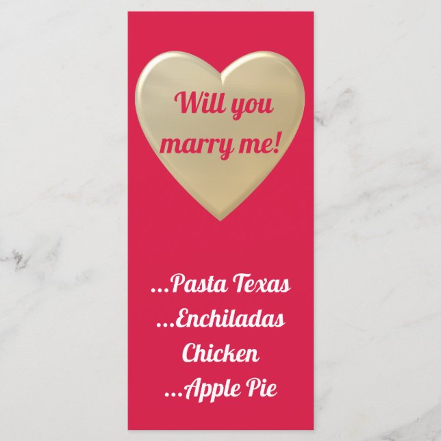 golden  hearts menu (Front)