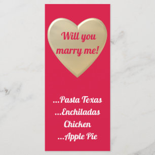 golden  hearts menu