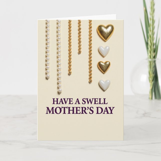 Golden Hearts Mothers Day Card (Front)