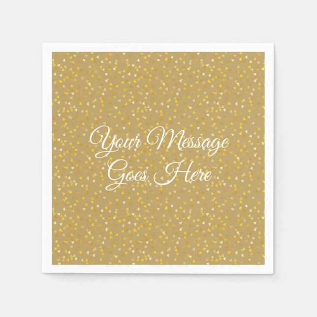Golden Hearts Napkins (Front)