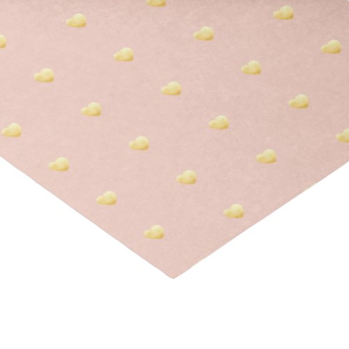 Golden Hearts Pattern on Blush Pink Tissue Paper