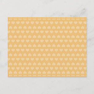 GOLDEN Hearts Pattern Postcard