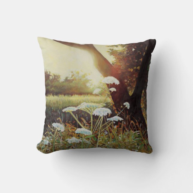Golden hedgerow I 2014 Throw Pillow (Front)
