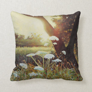 Golden hedgerow I 2014 Throw Pillow