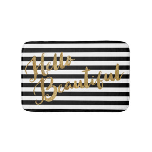 Golden Hello Beautiful Stripes Bathroom Mat